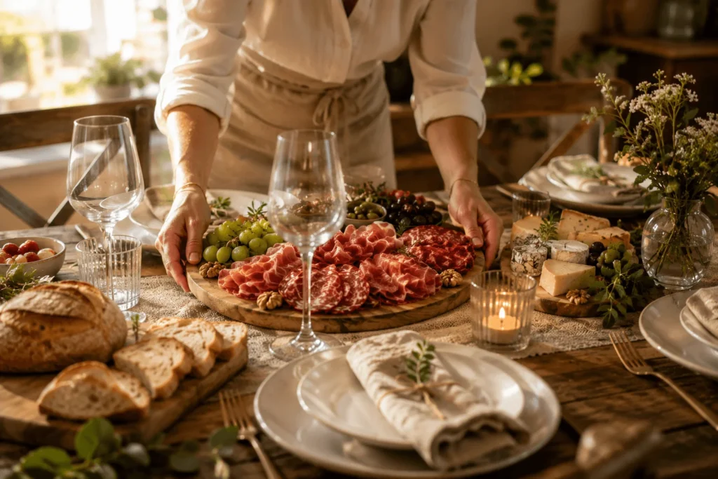 l'art de recevoir ses amis en préparant une belle table