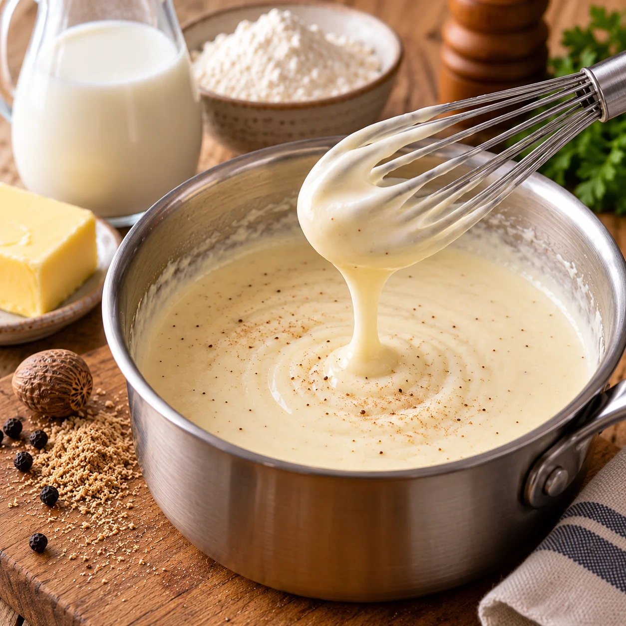 Recette de sauce béchamel maison au roux blanc